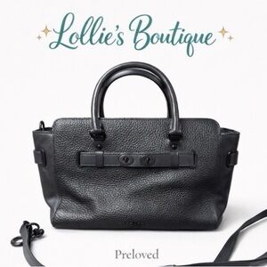 Coach Black Leather Satchel